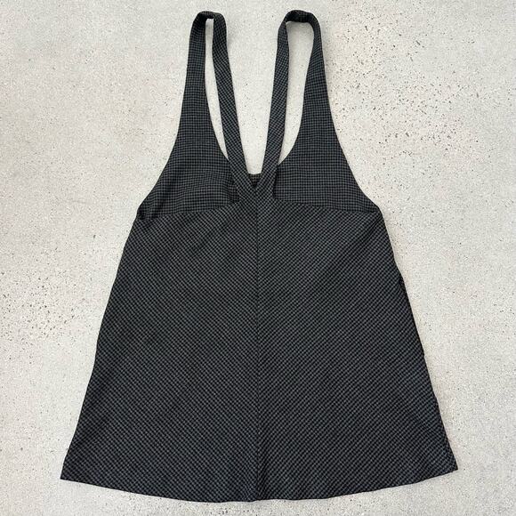 Zara Trafaluc Women's Houndstooth Overall Jumper Skirt Gray/Black Size Medium - Picture 2 of 4
